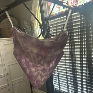 Full Tilt Lavender Tie-Dye bandanna style Top